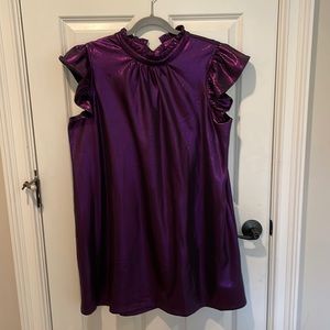 Purple lurex Voy mini dress
